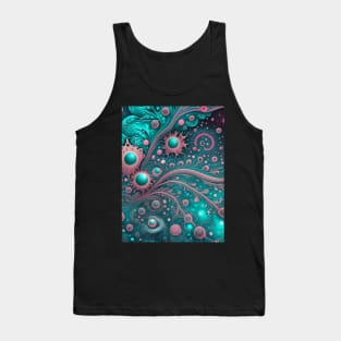 Other Worldly Designs- nebulas, stars, galaxies, planets with feathers Tank Top